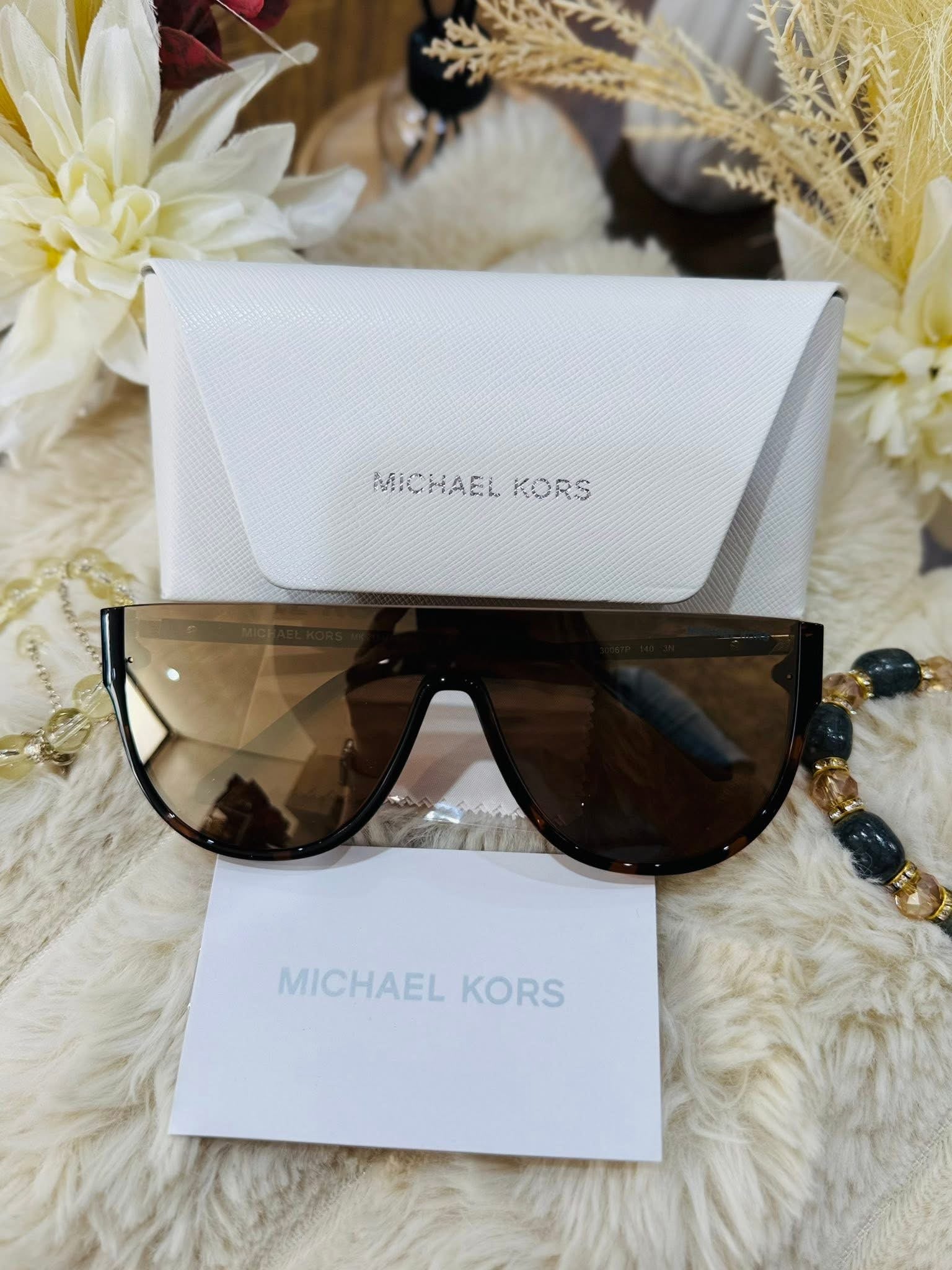 MAY Kaya Michael Kors brown shield / visor sunglasses