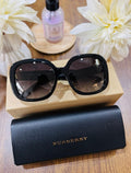 MAY Kaya Burberry black oversized square sunglasses with black case