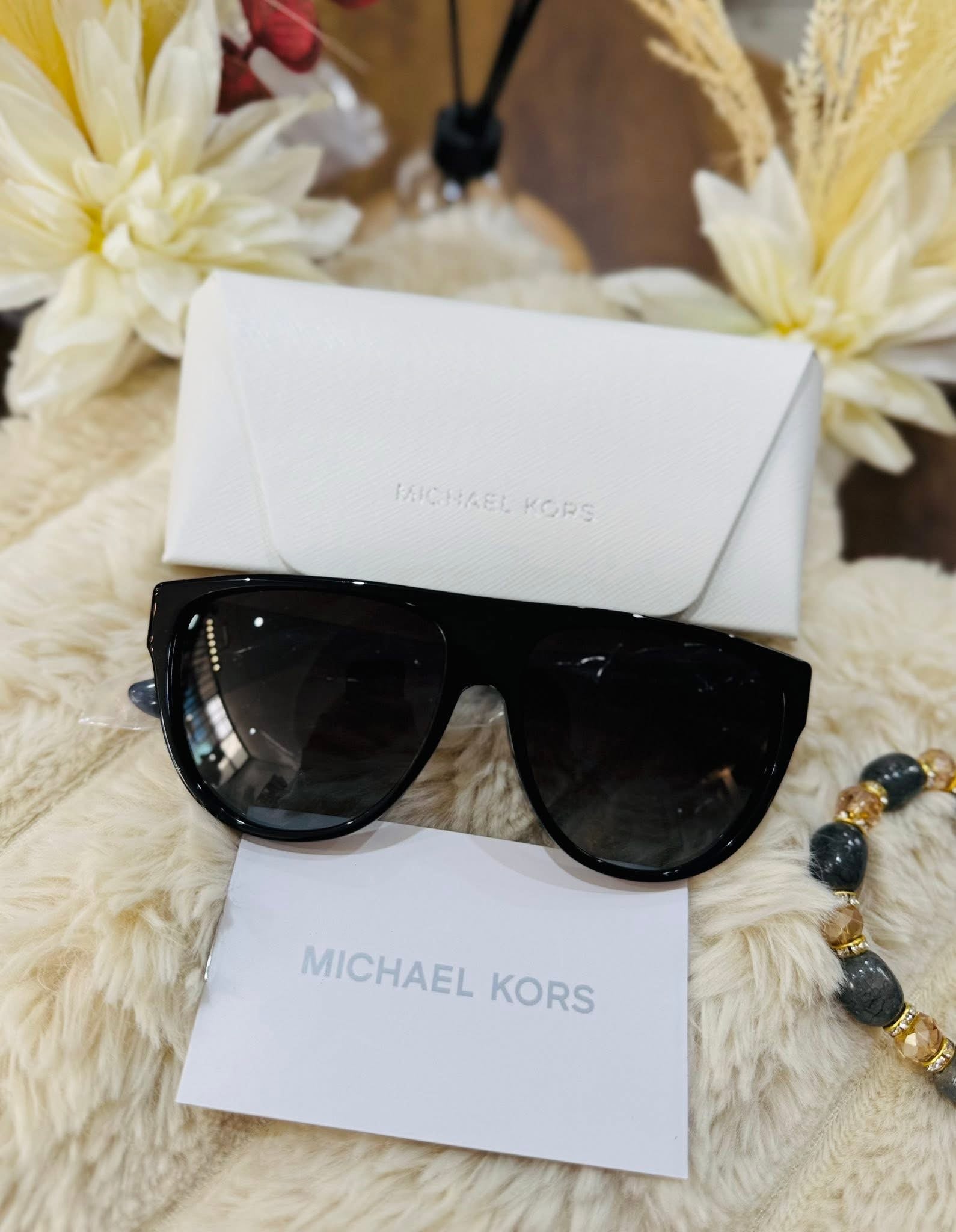 MAY Kaya Michael Kors black oversized butterfly sunglasses