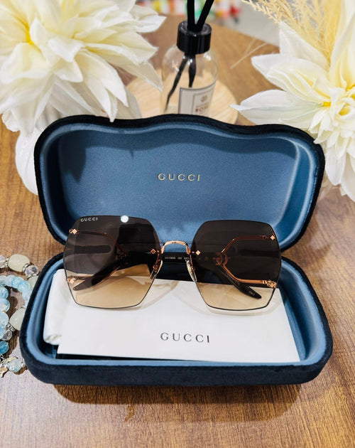 MAY Kaya Gucci brown aviator / gradient sunglasses