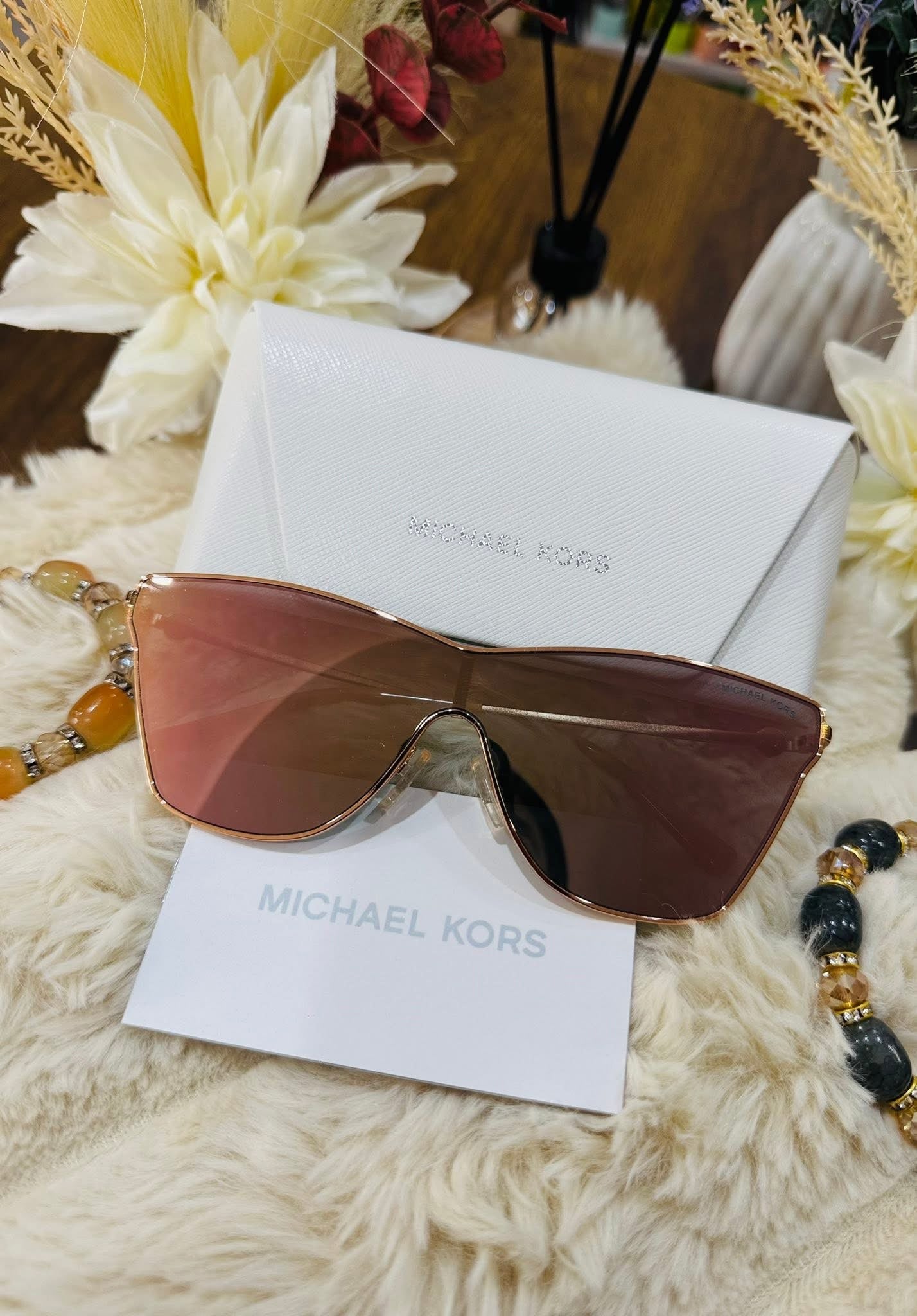 MAY Kaya Michael Kors pink shield / visor sunglasses