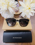 MAY Kaya Burberry black cat-eye / rectangular sunglasses with black case