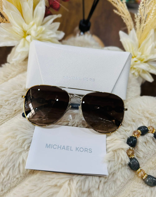MAY Kaya Michael Kors brown aviator sunglasses