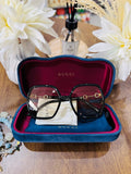 MAY Kaya Gucci optical-style frame / clear lens frame in red/blue case